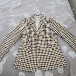 H&M Plaid Patter Blazer